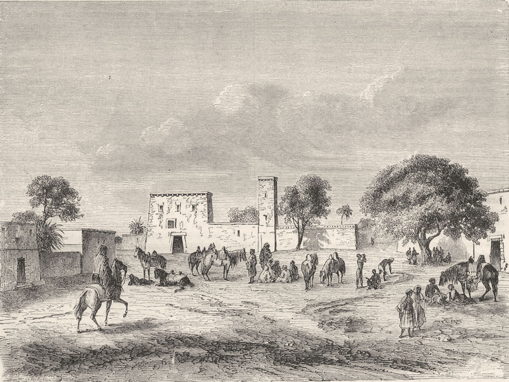 GHANA. Dendal Boulevard at Kuka 1870 old antique vintage print picture